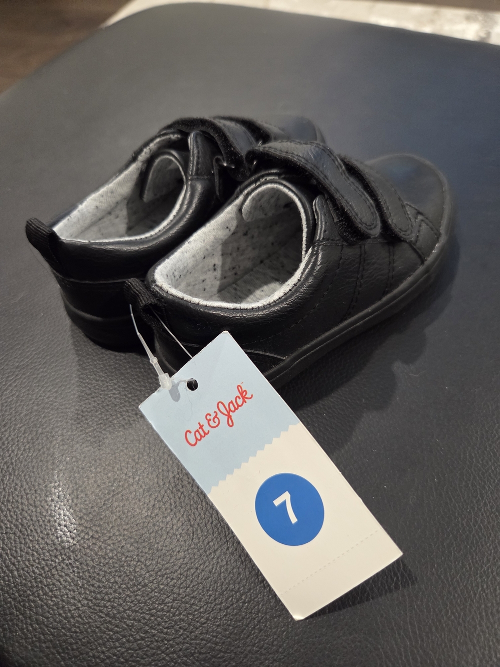 Cat & Jack Black Kids' Velcro Sneakers